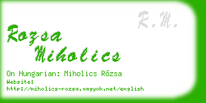 rozsa miholics business card
